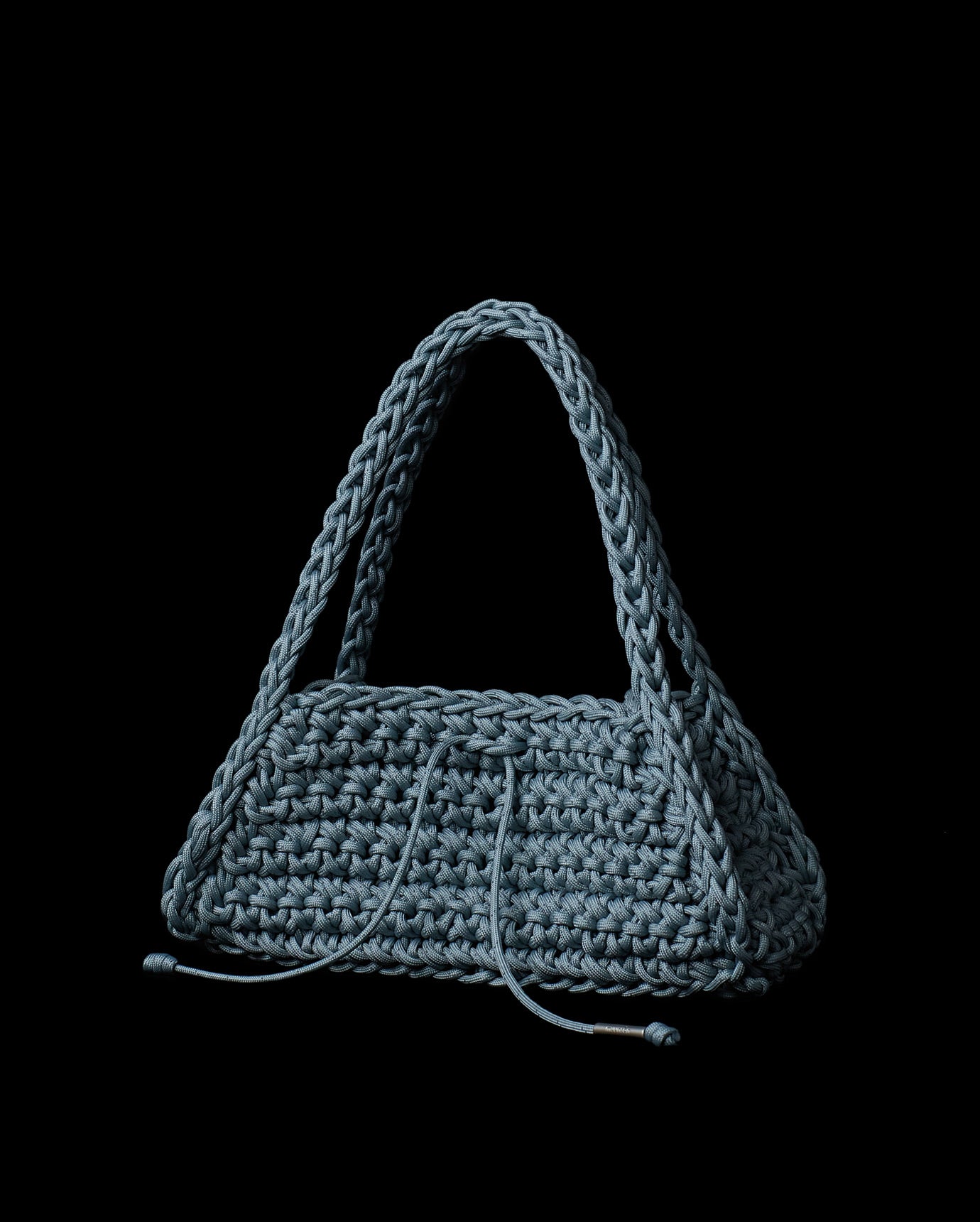 Aqua Crochet Tote Bag