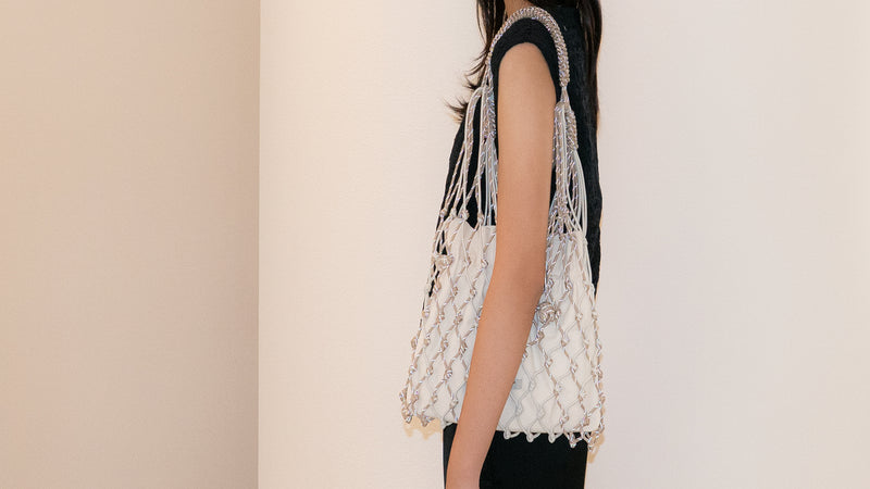 Duo Racket Tote : White Malt